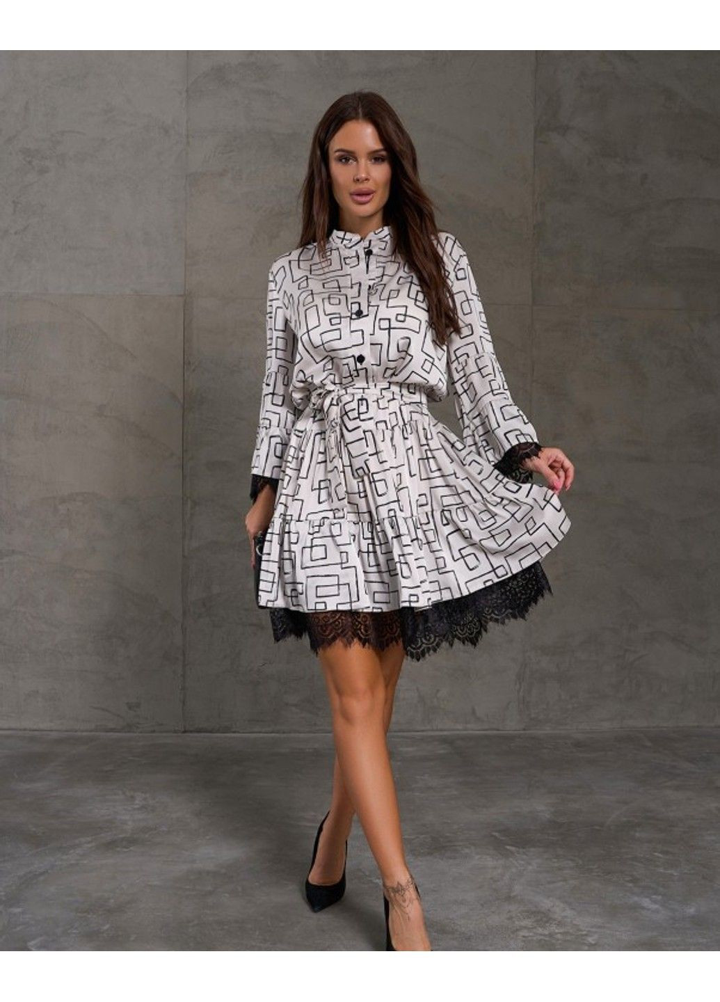 Молочна повсякденний сукні sa-569 молочний ISSA PLUS