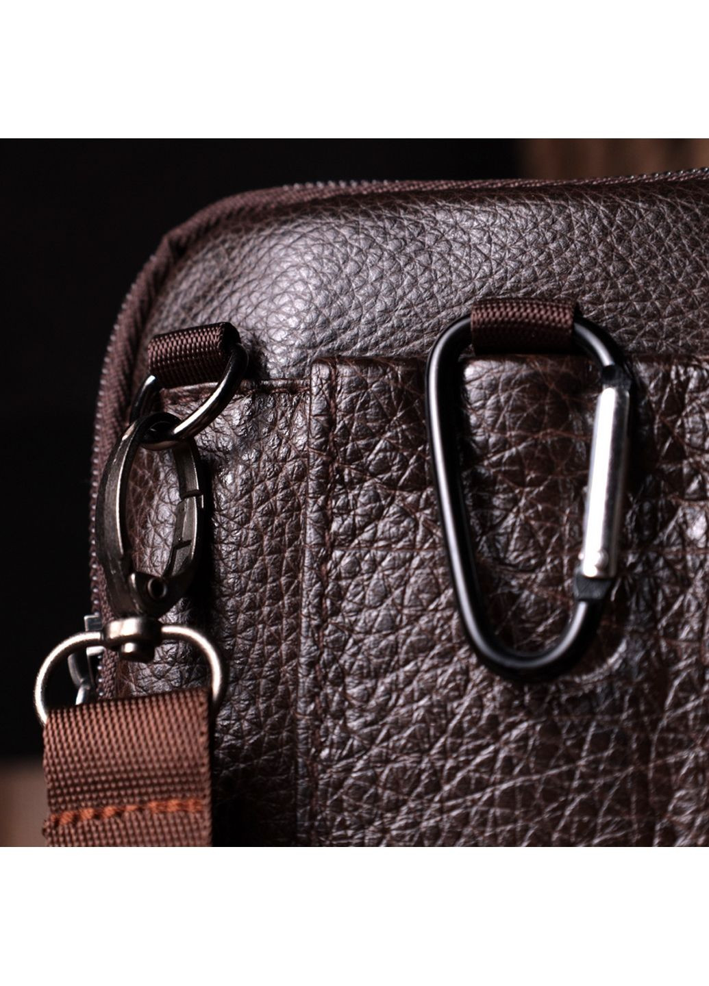 Мужская кожаная сумка 11х18,5х4 см Vintage (288047765)