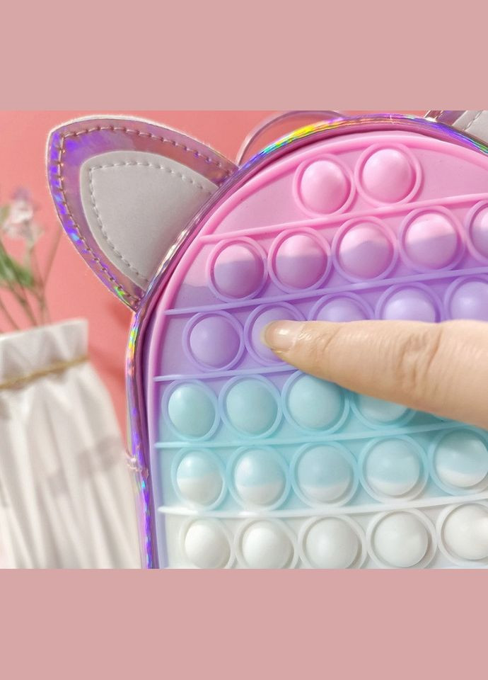 Дитячий міні рюкзак блискучий Поп іт No Brand (301594243)