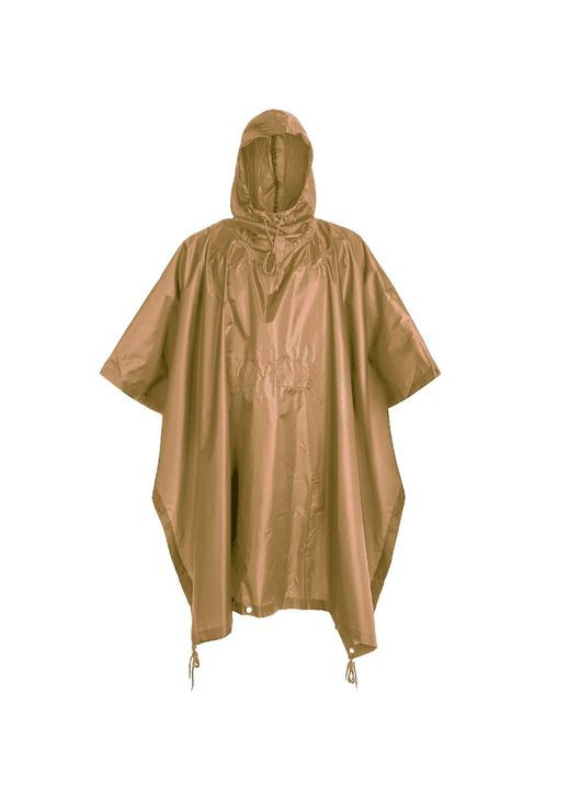Дождевик Пончо Унисекс Ripstop 144 см x 223 см Койот (08524R) MFH (348117063)
