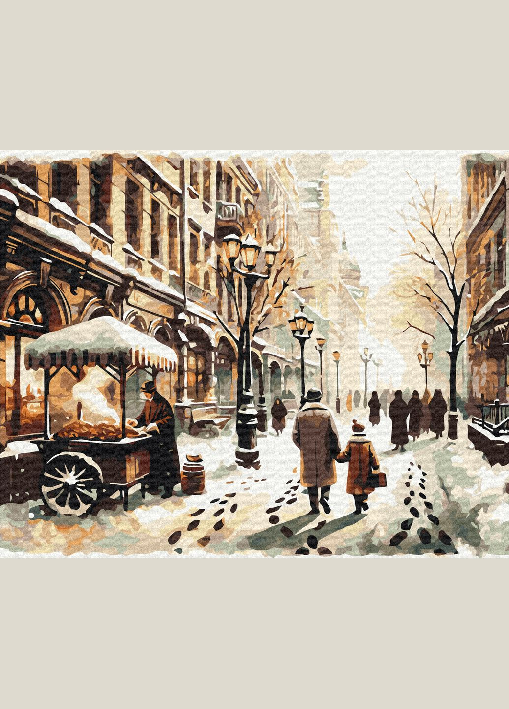 Картина по номерам "Зимний город" 48x60 см Brushme (366732123)