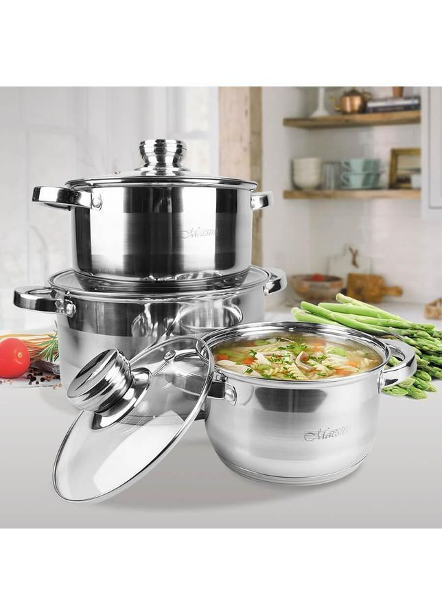 Набор кастрюль MR-2220-6L 6 предметов Maestro (372992671)