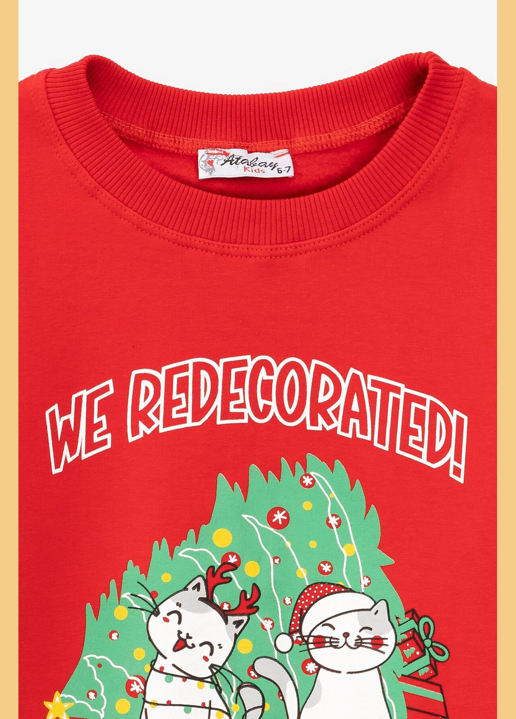 Atabey світшот з принтом для дівчинки 10695.1 116 см (ny) shop (2000990780539) червоний повсякденний