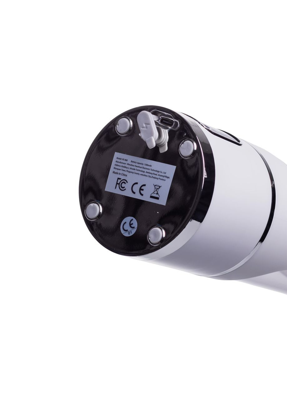 Портативний блендер для смузі на акумуляторі 450 мл 25 Вт USB Білий HP-11-10W Huizhou (369720591)