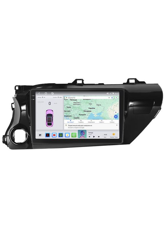 Штатная магнитола 10" для Toyota Hilux VIII 2015-2020 4/64 QLED CarPlay 4G Wi-Fi GPS 360 Prime 6шт Lesko (336205198)