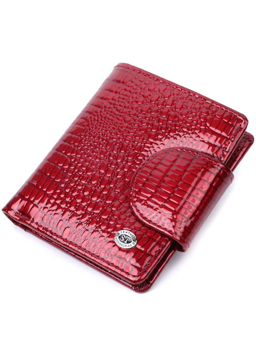 Женский кошелек из натуральной кожи с монетницей 22685 Красный st leather (306881514)