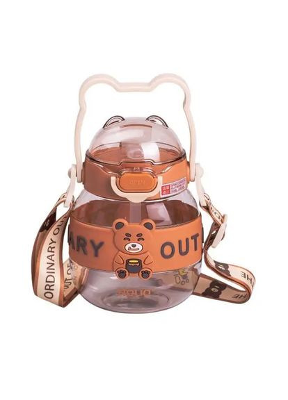 Детская бутылка для воды 580мл с ручкой коричневый Yiwu (326607022)