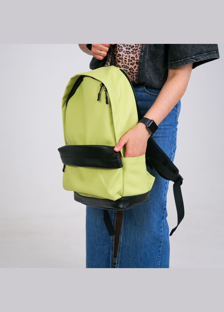 Универсальный рюкзак в удобном размере в экокожи, цвет бирюзовый ToBeYou city (293247118)