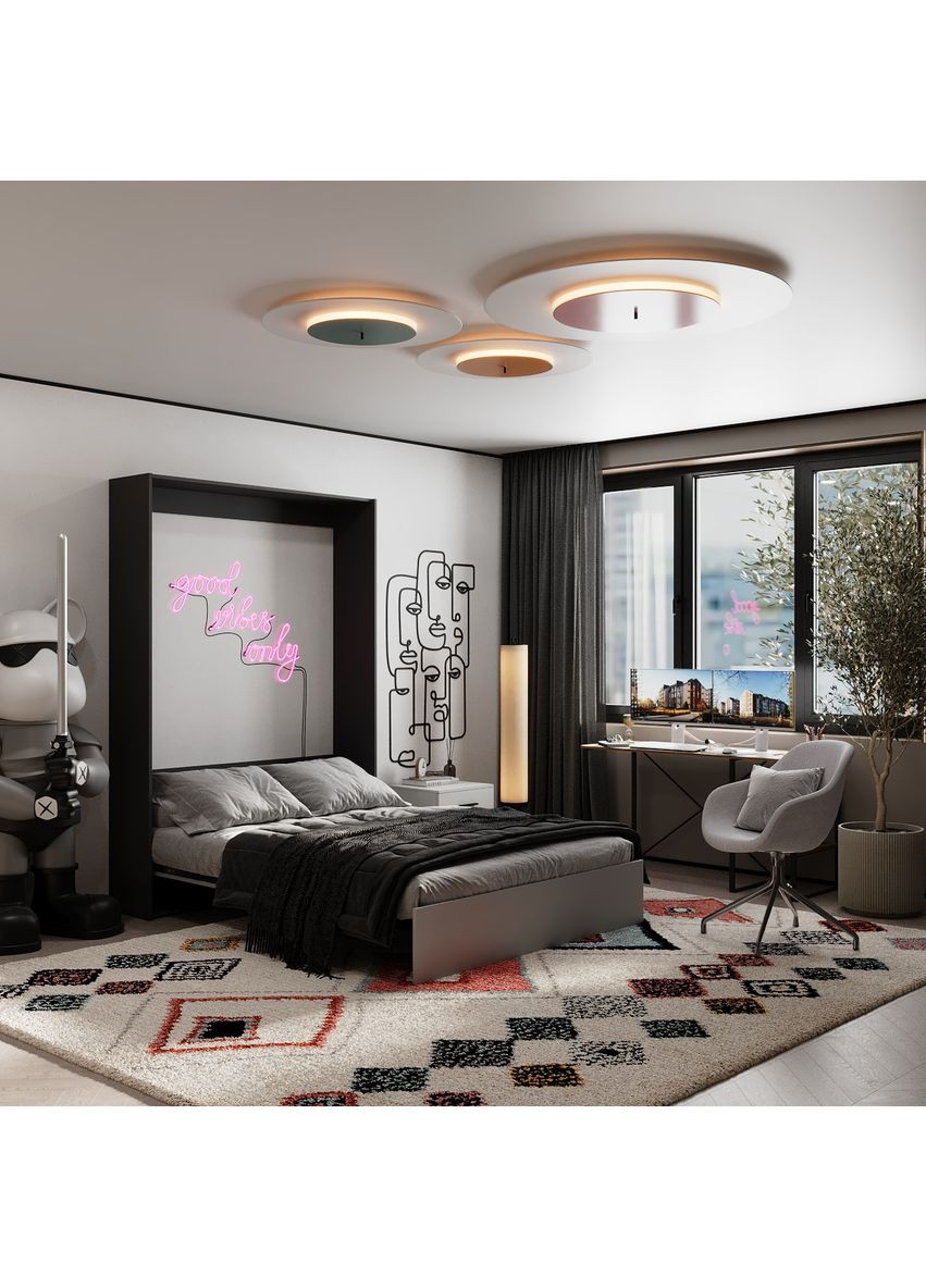 Ліжко-трансформер Mitra 1,4 1508x2154x2120 К - Антрацит / Ф - Попелястий (SM01021500000) Art In Head (337309022)