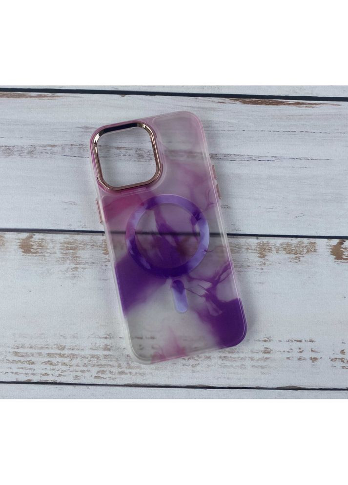 Чохол Stylish Creative з MagSafe для iPhone 13 Pro Прозоро-пурпурний Wave (304730796)
