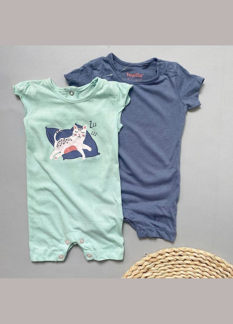 Пісочник набір 2 шт на дівчинку 62 см (2-4 міс) синій, м'ятний Lupilu (305577572)