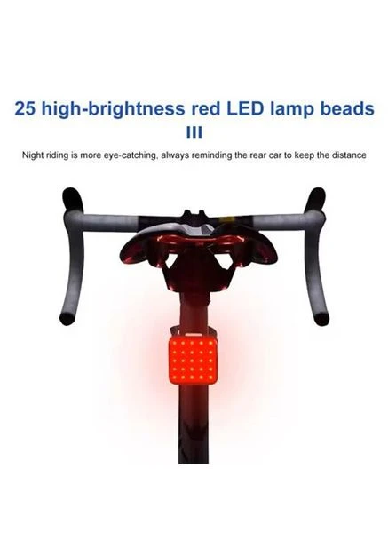 Велосипедний ліхтар задній габаритний MY-2107, 25LED, червоний, Миготливий велоліхтар, Стоп-сигнал на раму Terra (395311613)