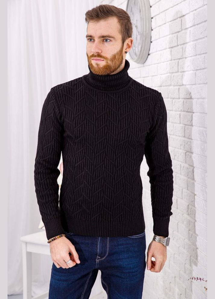 Чорний зимовий светр чоловічий, колір коричневий, Ager