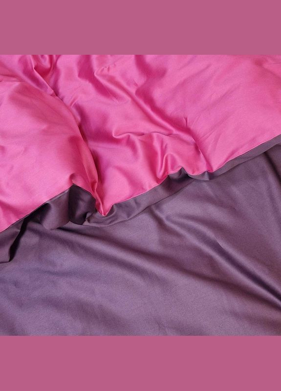 Постільна білизна ДУЕТ VIOLET FLOWER/BERRY Premium Сатин однотон Євро на резинці Сатин однотон MERISET (335051960)