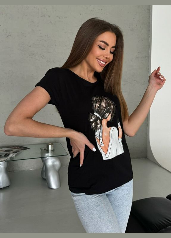 Футболка WN20-600 чорна ISSA PLUS - (317399338)