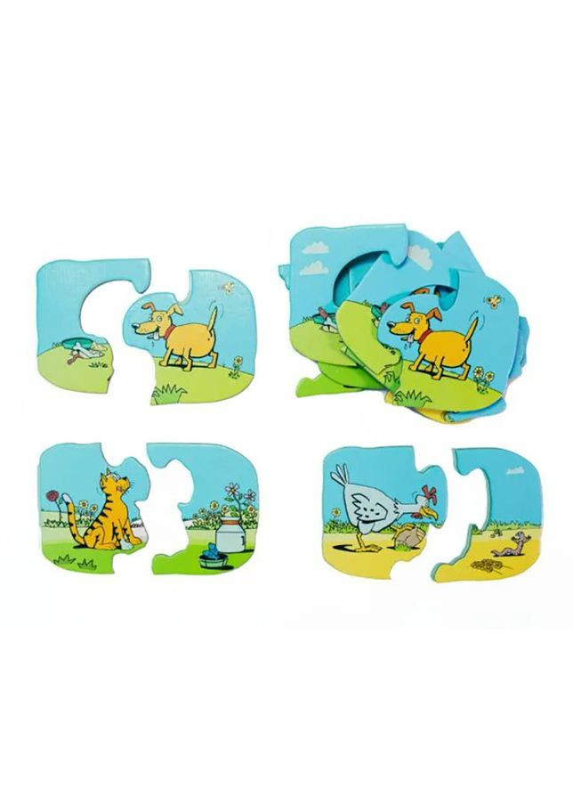 Пазли для малюків "Песик, котик, курочка" 960247 (190001-UA) 18 елементів Така Мака (367961426)