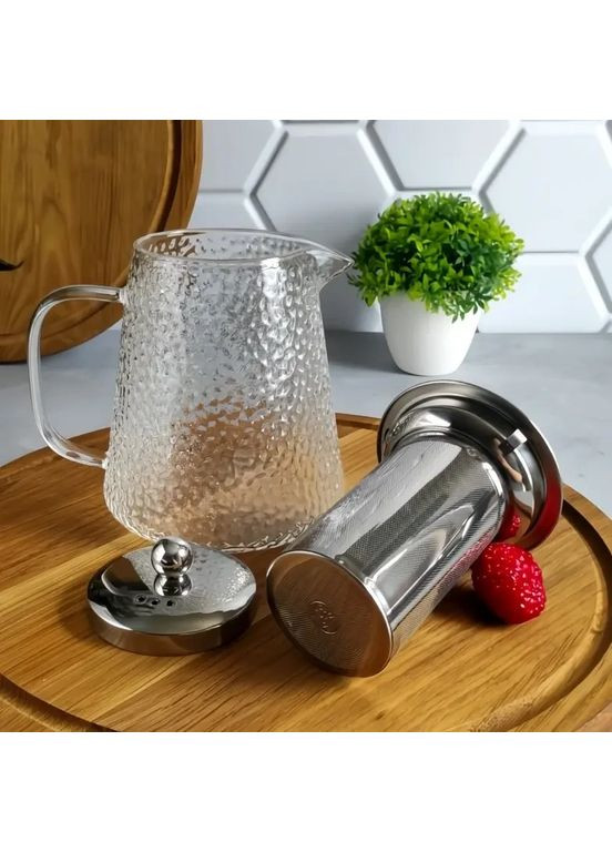 Стеклянный заварочный чайник 950 мл Gemini Ледяная Гиза Ardesto (365815079)