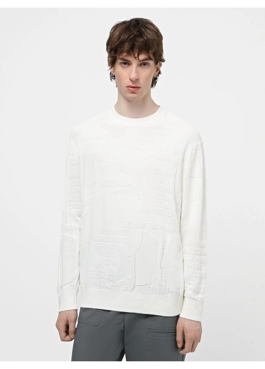 Джемпер 8345807 Белый WH4146 Armani Exchange (381514811)