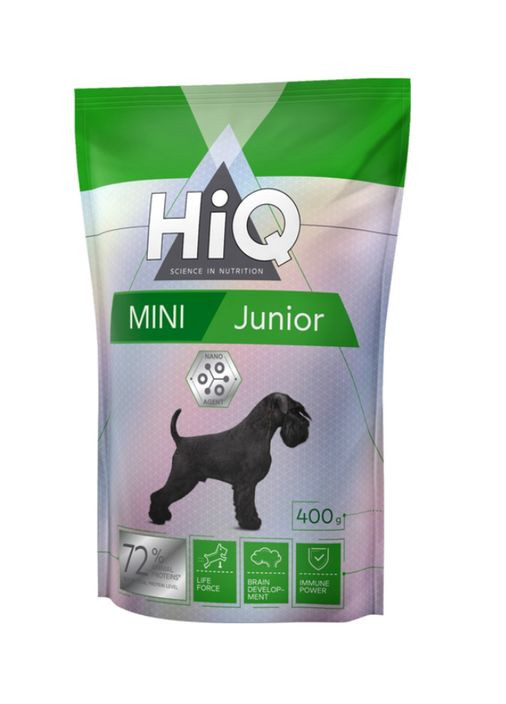 Сухой корм для щенков и молодых собак малых пород Mini Junior 400 г (HIQ45866) HIQ (359464720)