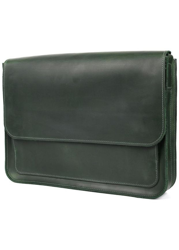 Сумка планшет через плечо мужская из натуральной кожи для телефона и для документов большая Зеленый 38057 LIMARY (355245075)