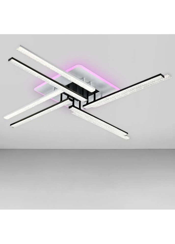 Потолочная люстра светодиодная LED SY-19943/8C WH+BK+PK/BU 960*960*110 144+38W PULT DU (шт.), цвет белый + черный Light House (379927393)