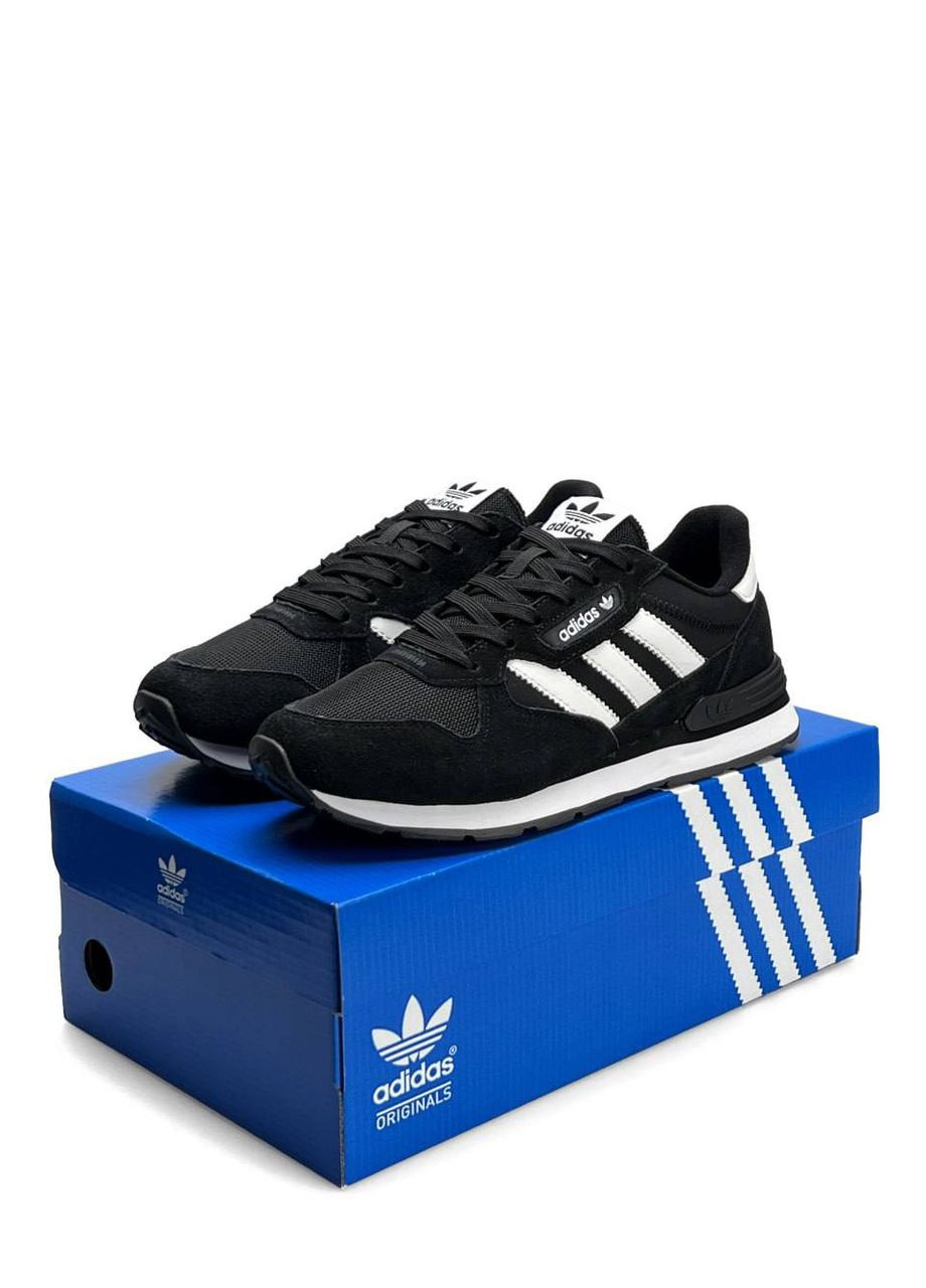 Черные летние кроссовки мужские adidas No Brand Treziod 2.0 Black White