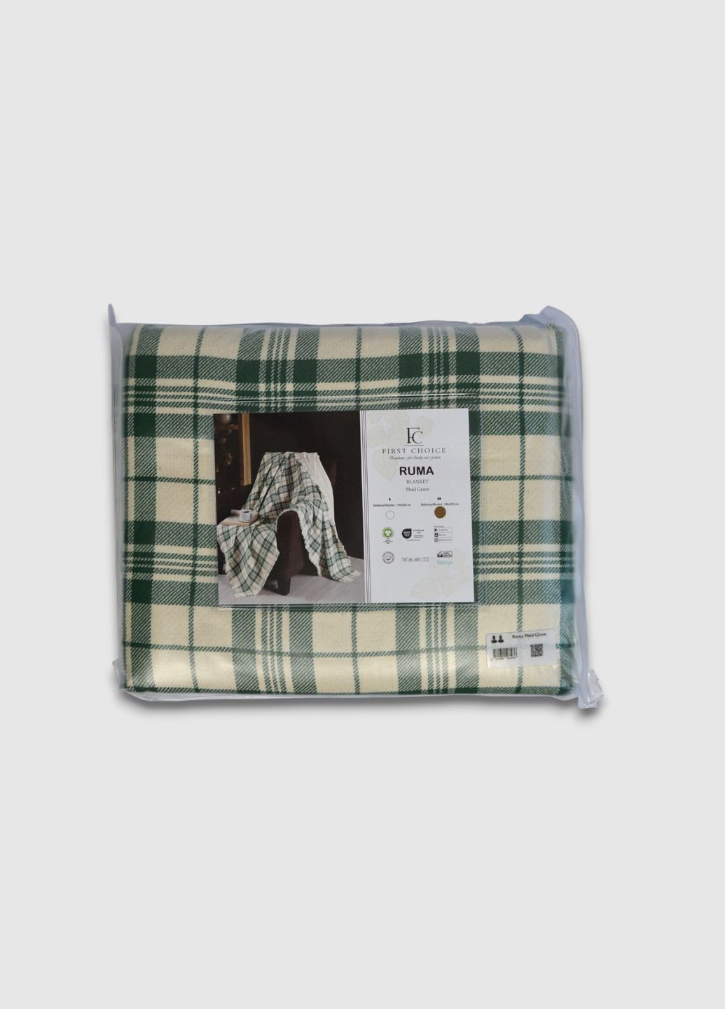 Плед 240х220 см. Ruma Plaid Green First Choice (365814832)