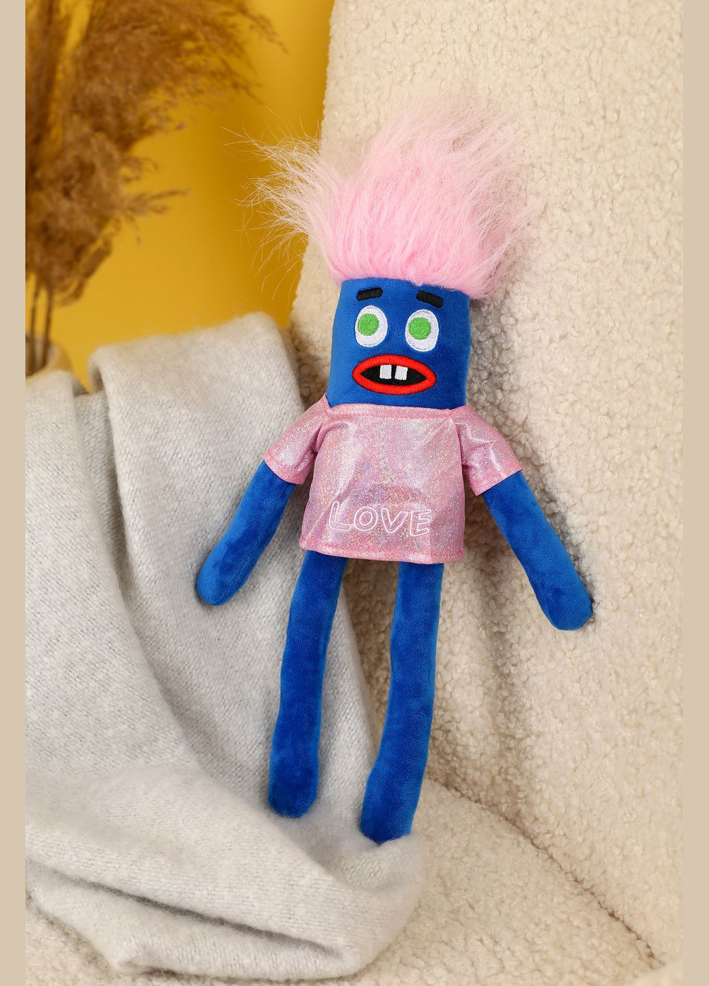 Мягкая игрушка однотонные волосы сосиска K6004 Синий (2000989497417) shop (2000989497417) No Brand (366397097)