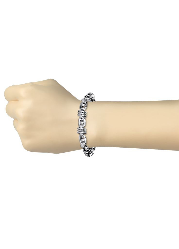 Мужская браслет-цепь SSBQ-3039 из стали оригинального плетения. Spikes (334000138)