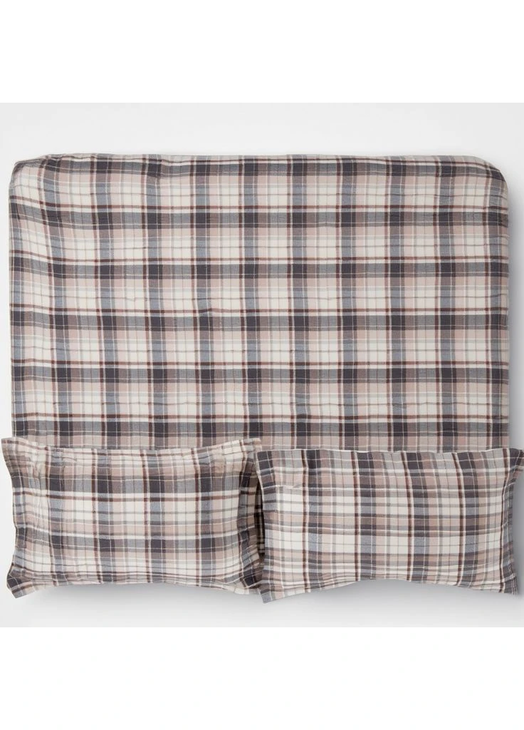Комплект трикотажный простыня на резинке 180*200 см с наволочками checkered 004-107-18-48-3-3 Colorful Home (401416774)