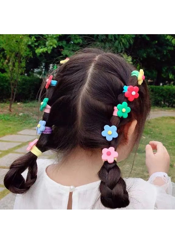 Набір дитячих гумок для волосся з героями мультфільмів 30 шт. No Brand (365720904)