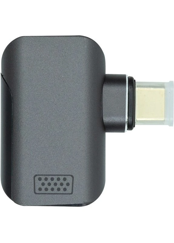 Адаптер USB Type-C - VGA (M/F) Чорний (CA914289) 0.15 м, Г-подібний, Тип - Адаптер/Перехідник PowerPlant (371635049)