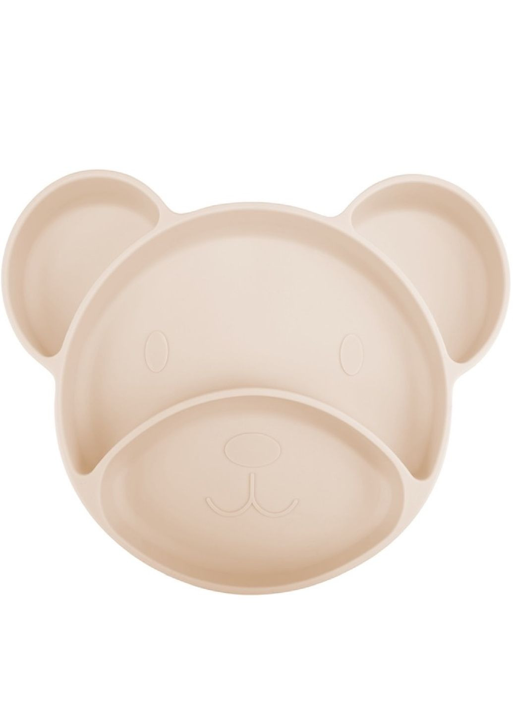 Тарілка силіконова на присосці з трьома відділами Ведмедик - кремова 51/401_creme Canpol Babies (314822687)