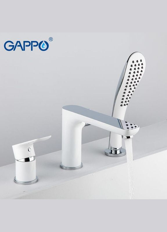 Смеситель для ванны на борт G1148, белый/хром GAPPO (275335463)