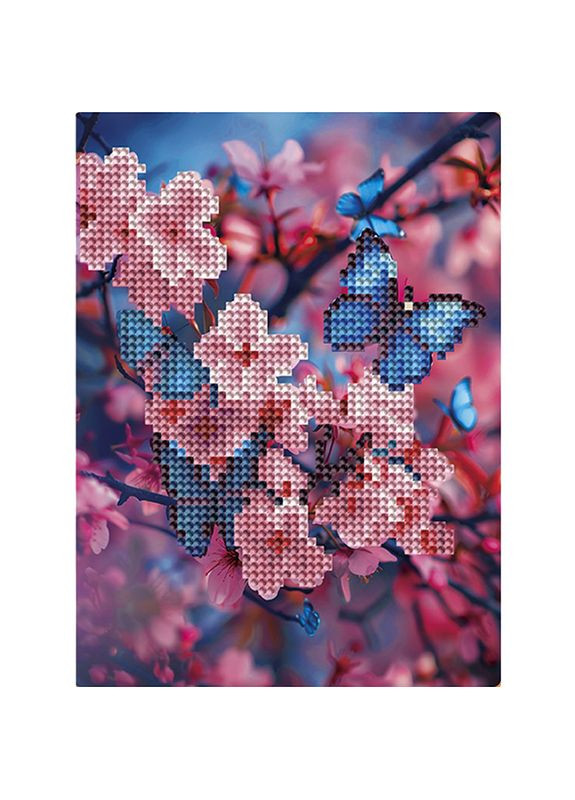 Алмазна мозаїка "Метелик" DM3003 з мольбертом 17x22.5 см Brushme (368755459)