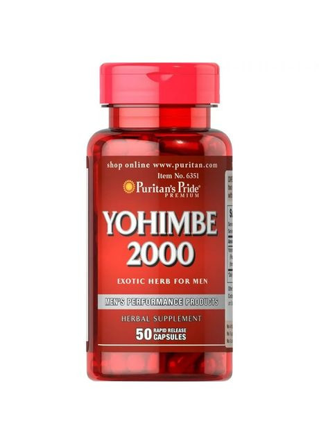 Йохімбе Puritan's Pride Yohimbe 2000 mg 50caps Puritans Pride (291876348)
