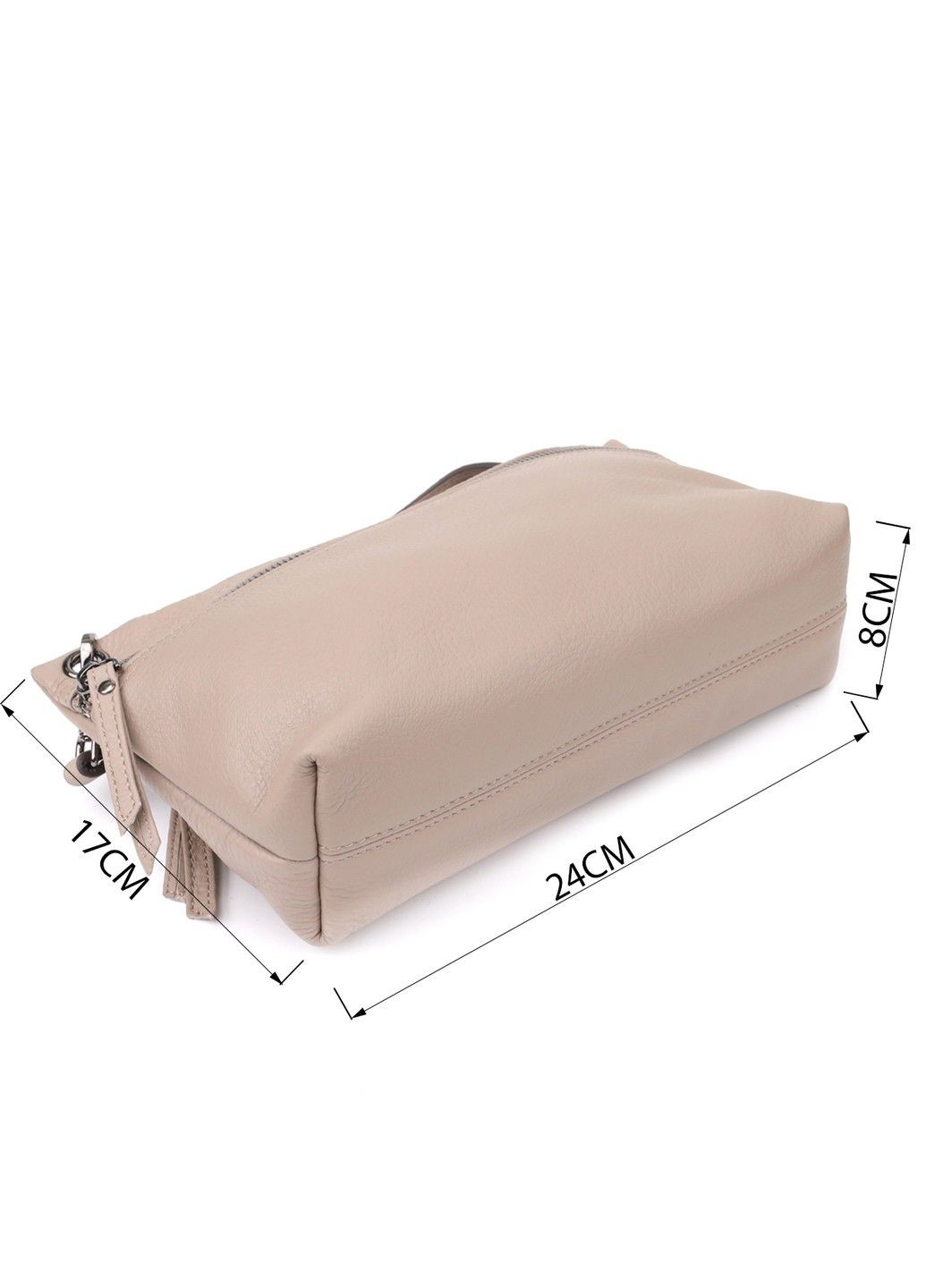 Стильная женская сумка на плечо из натуральной кожи 23005 Серый Vintage (357494938)