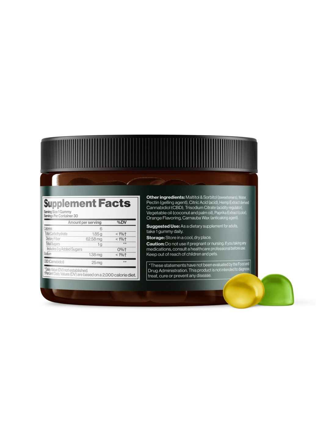 Магний цитрат CBD Gummies Full Spectrum 750 mg Apple & Lemon - 30 gummies Mind Shi (364201224)