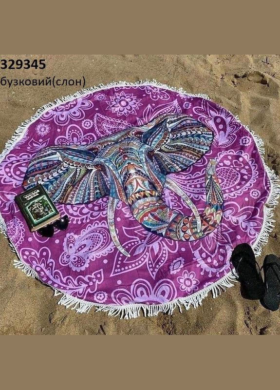 Покрывало круглое для отдыха котон 150х150 киви JUGO пляж (290670620)