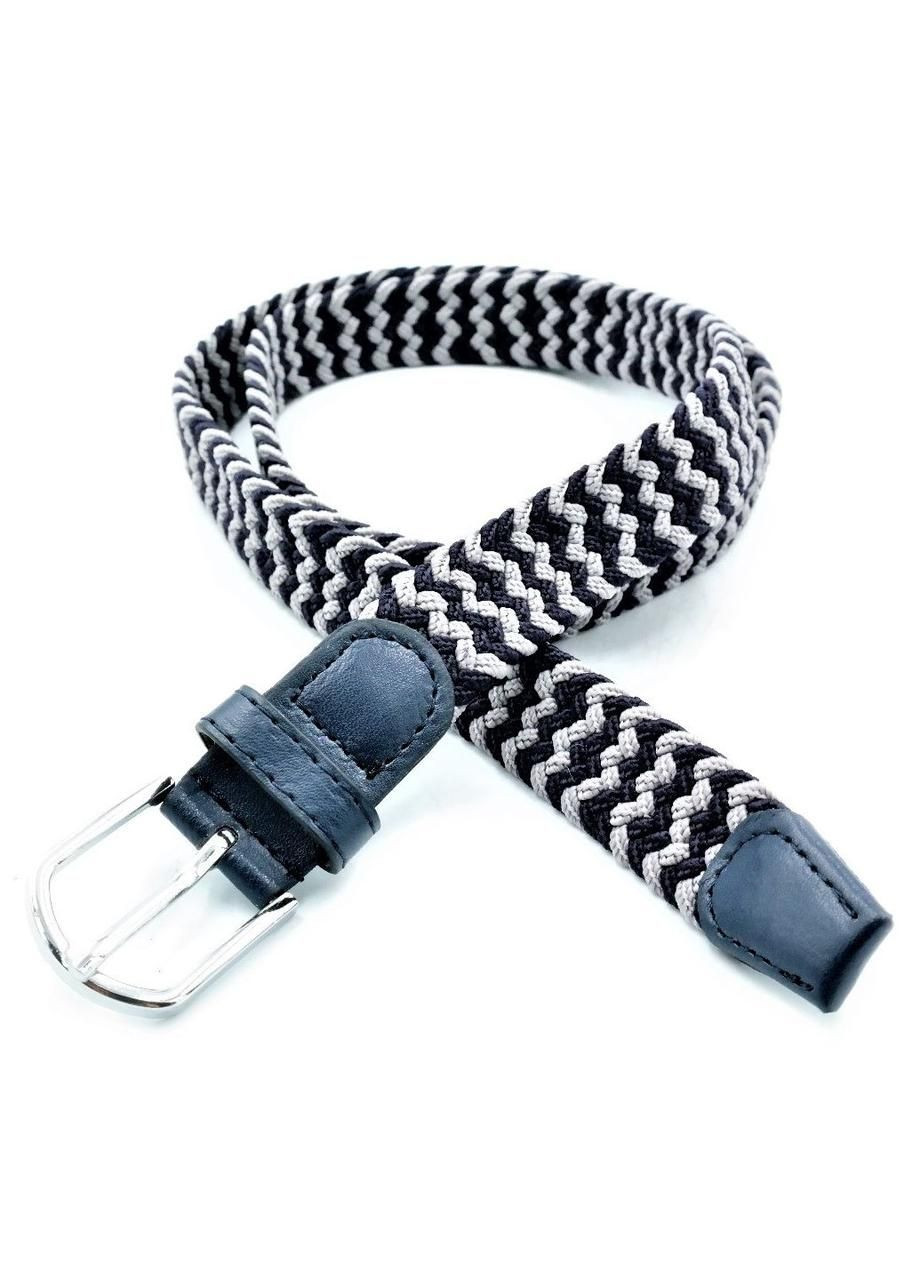 Ремінь гумка Синій і сірий текстильний для жінок ширина 2,5 см ProDobro (364672154)
