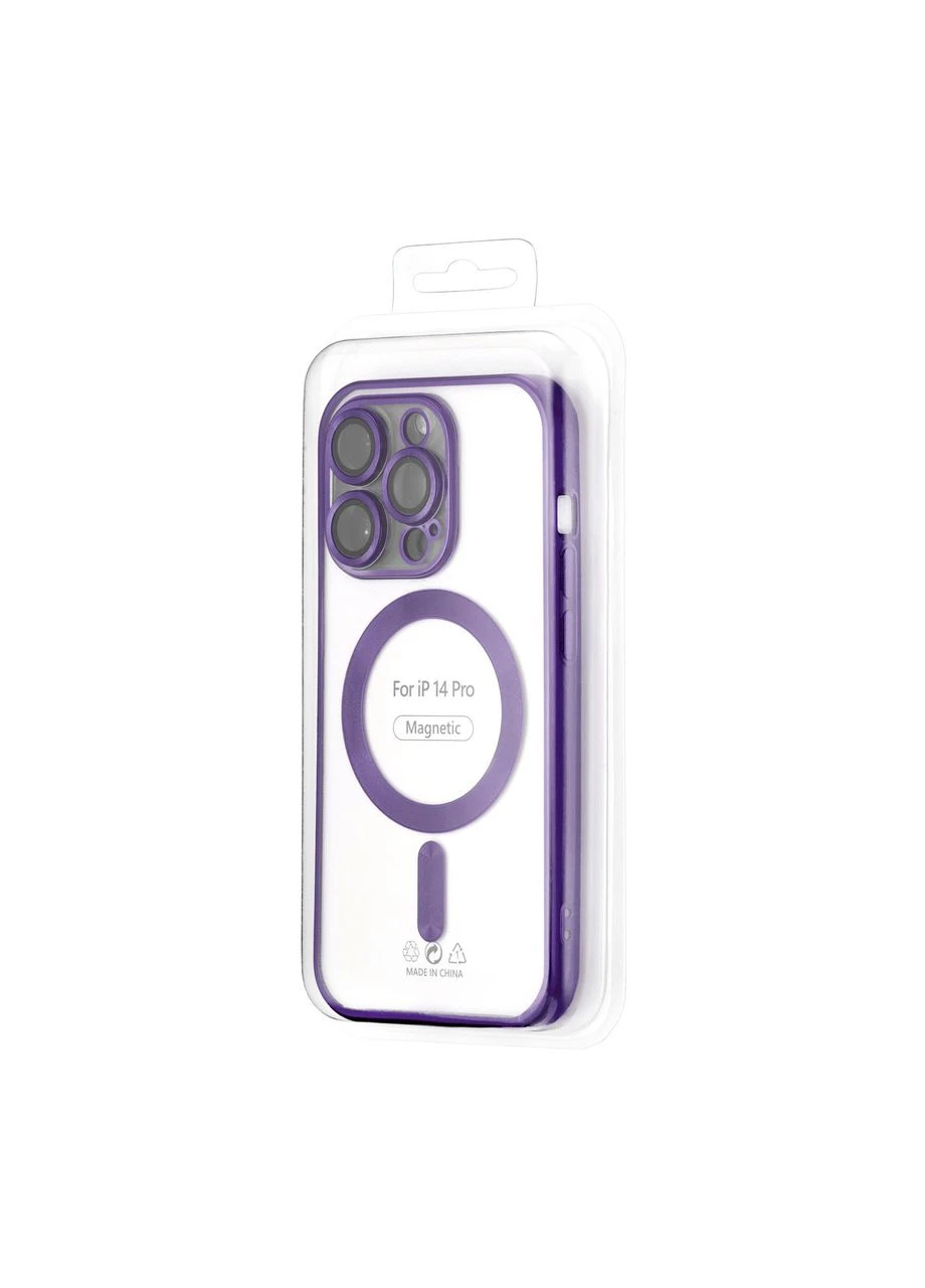 Чохол силіконовий Ductil Metallic Edge із захистом камери для iPhone 13 Pro фіолетовий MagSafe Case (370164949)