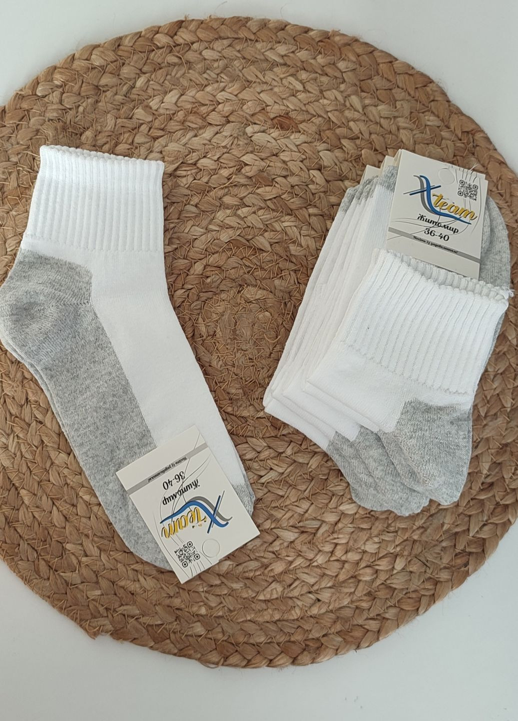 Комбіновані шкарпетки бавовняні з широкою гумкою 6 пар упаковка житомир (265/6) р.36-40 XTeam (329443775)