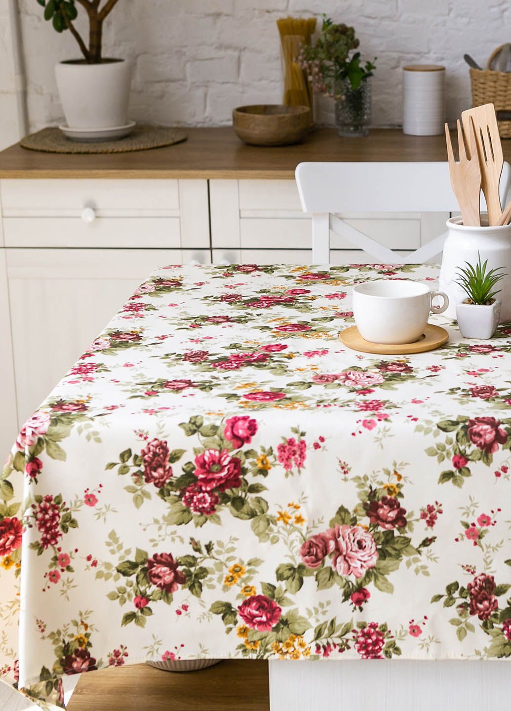 Скатертина з тефлоновим покриттям "Троянда бордо" 1.2м х 1.8м Homedec - (321982166)