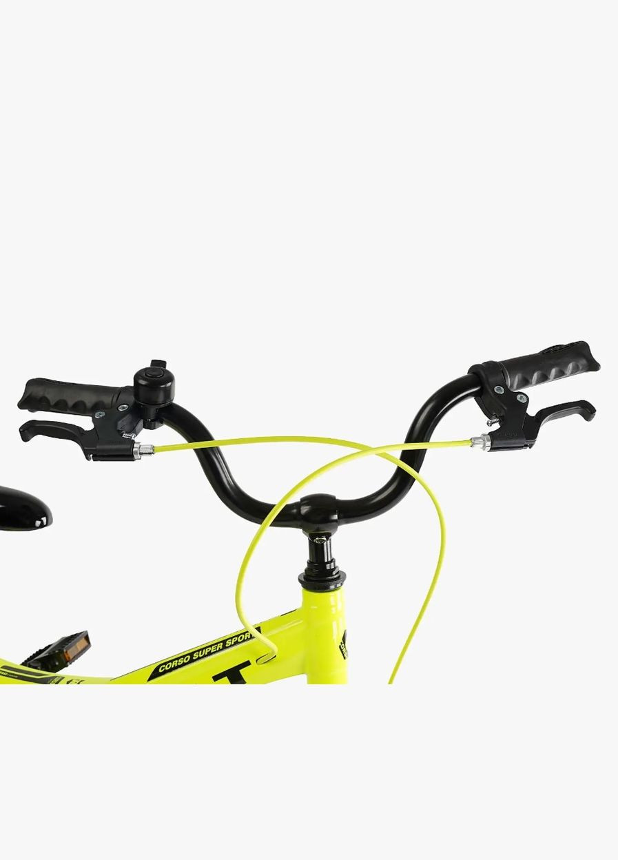 Велосипед REVOLT двоколісний магнієва рама 18 дюймів з додатковими колесами Жовтий (MG-18340) Corso (316259366)
