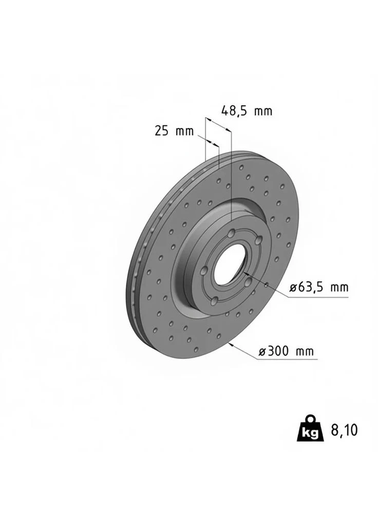 Диск тормозной передний SPORT Z FORD C-MAX 2/07-FOCUS C-MAX 10/03-4/08 FOCUS CC 4/08-KUGA 6/08-,V 250.1353.52 ZIMMERMANN (366168103)