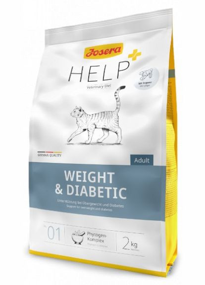 Сухий корм для котів Help Weight & Diabetic Cat при надмірній вазі та діабеті 2 кг (4032254769675) Josera (293276908)
