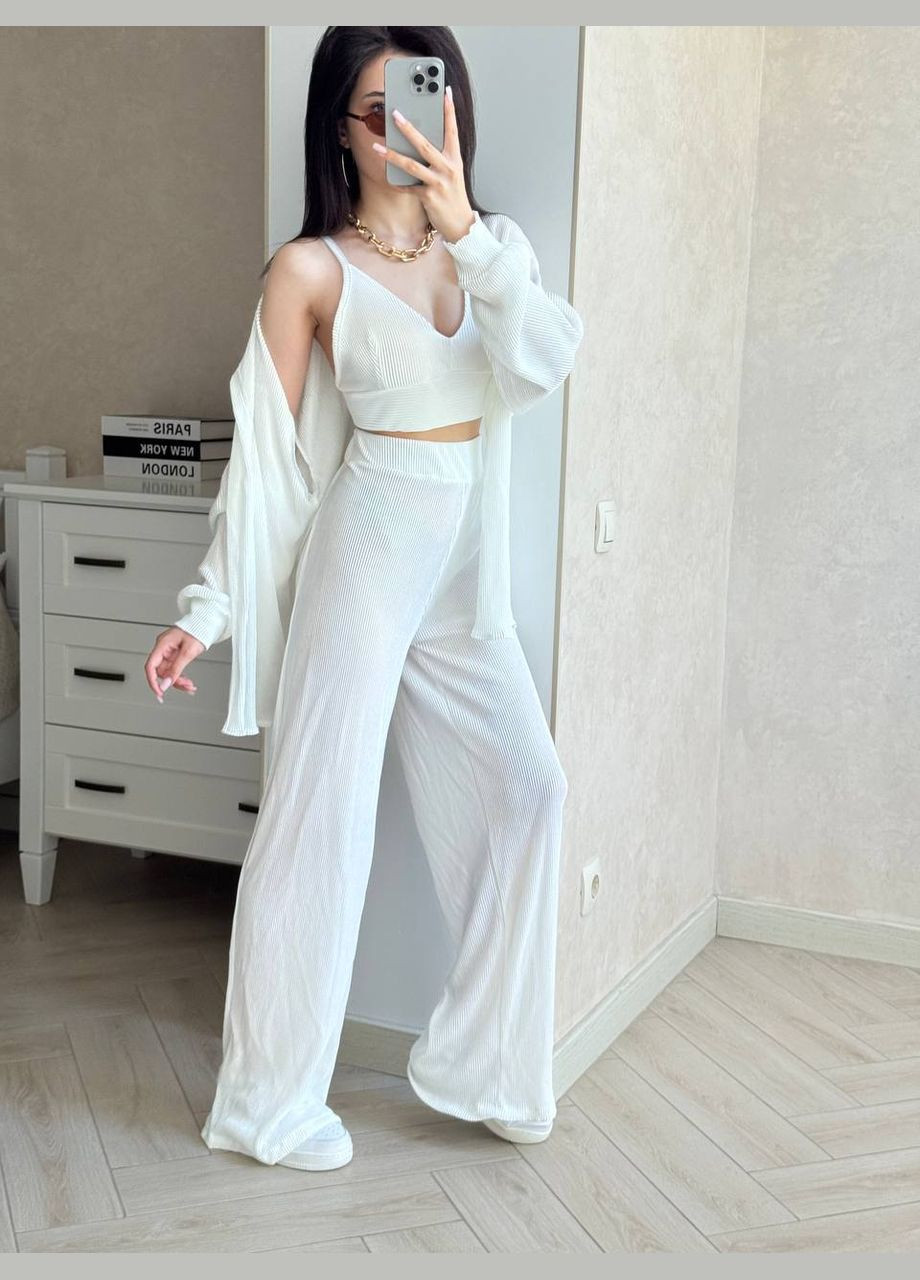 Літній жіночий костюм-трійка плісе No Brand С817-242 (342371587)