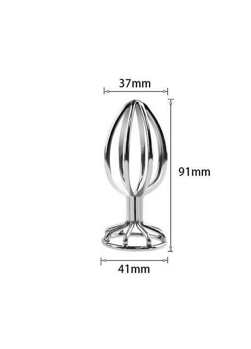 Стальная анальная пробка SexyFire L 3,7 см – Анальные игрушки No Brand (370612042)