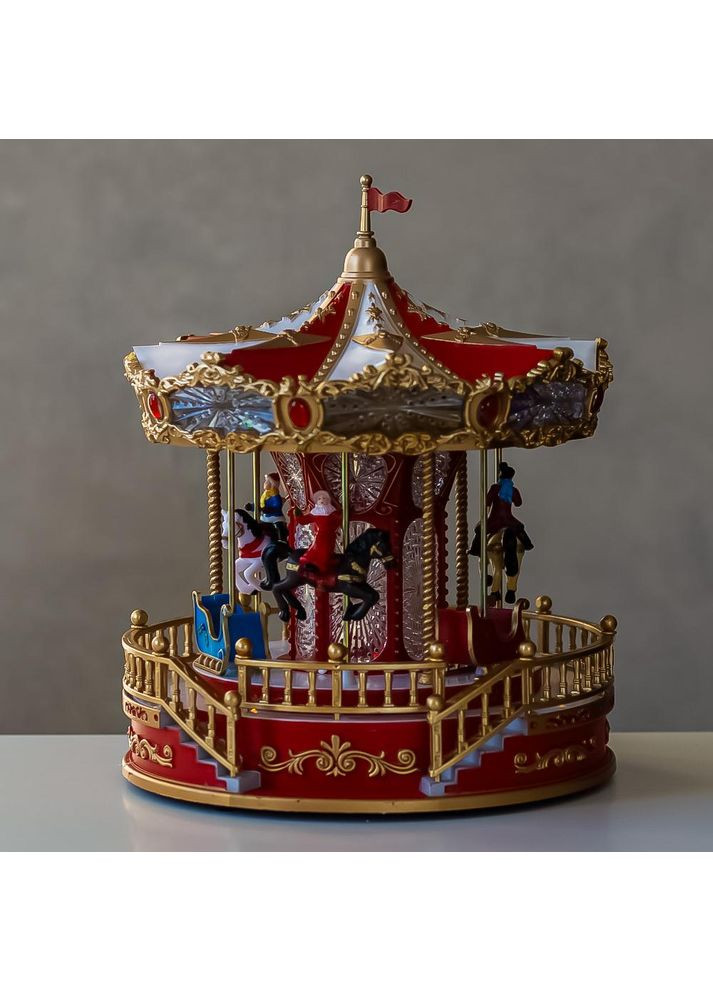 Карусель новорічна з підсвічуванням та музикою Казковий вир 23х28,5 см ELISEY (366214957)