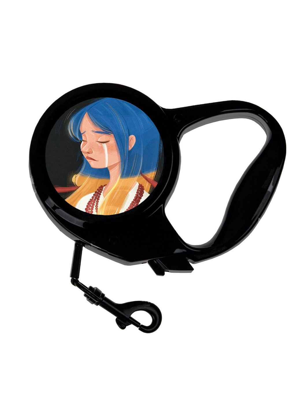 Повідець-рулетка для тварин Патріотичний #044 3 м чорний No Brand (309158916)